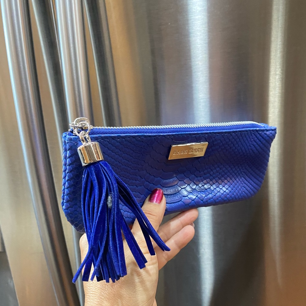 Blue coin purse